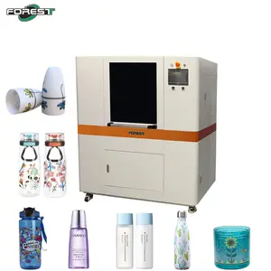 Cylindrical UV Printer For Bottles Glass Cups Cans Drum Lampshade Drinkware Printing Machine Digital Uv Printing Machine