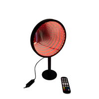 Lampes à tunnel infini, lumière sensorielle 3D, miroir infini, lumière intelligente RGB LED, décoration de bureau, lampe de nuit pour la maison
