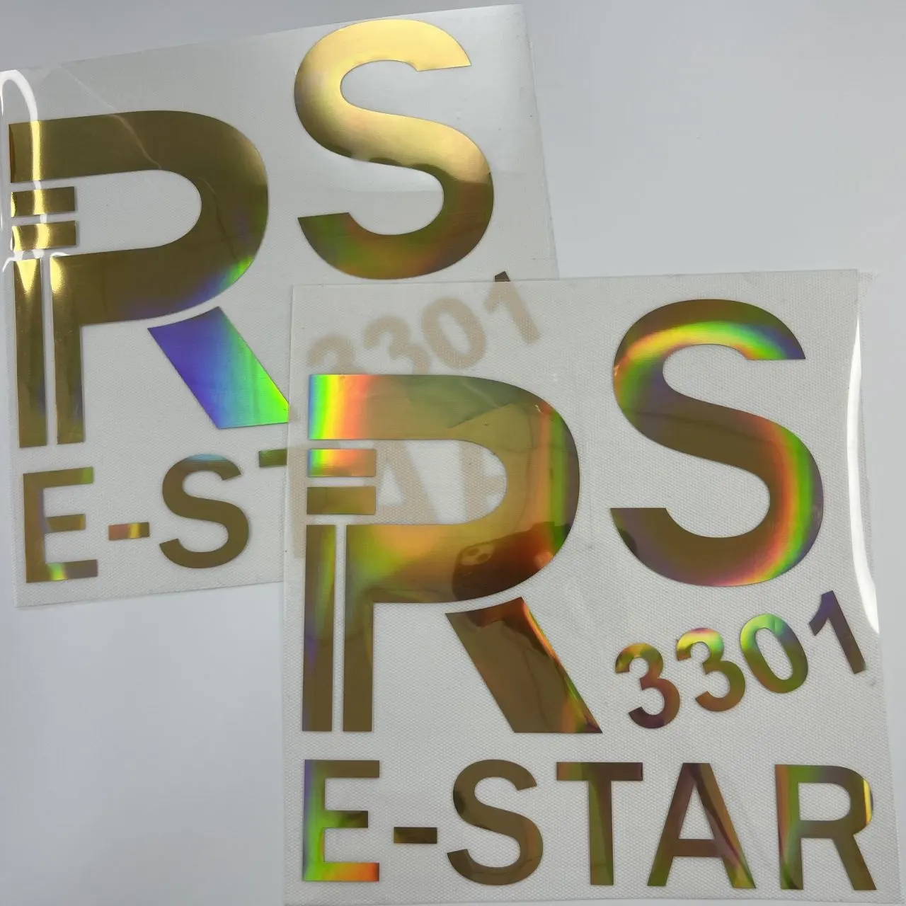 Factory custom 3d logo sticker waterproof hologram vinyl transfer sticker dtf transfers printing for t-shirt