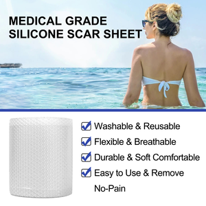 ELAIMEI 3m Silicone rimozione cicatriziale rotolo di smagliature trasparente Silicone impermeabile foglio cicatriziale per tutti i tipi di pelle - Product Image 5