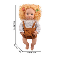 Muñecas de Simulación de 17 Pulgadas con Función de Sonido, Muñeca de Vinilo Suave en 3 Estilos Surtidos, Muñeca Realista para Regalo de Niñas a Partir de 3 Años