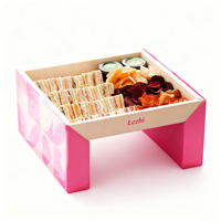 Caja de pastoreo de pan de panadería árabe nueva personalizada con taza de inmersión Ramadan Snack Pasrty Packaging Self Erecting Laba Pita Platter Box
