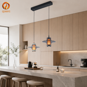 Lámpara <span class=keywords><strong>Colgante</strong></span> Minimalista Blanca y Negra, Lámpara Lineal <span class=keywords><strong>de</strong></span> Aluminio para Isla <span class=keywords><strong>de</strong></span> Cocina Moderna y Mesa <span class=keywords><strong>de</strong></span> Comedor con Elegante Acabado Negro - Product Image 1
