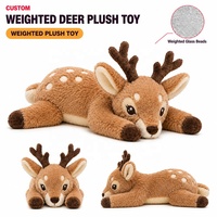 Peluche lourde en forme de cerf, directement de l'usine, coussin sensoriel personnalisé, animal en peluche sur mesure, cadeau de forme personnalisée