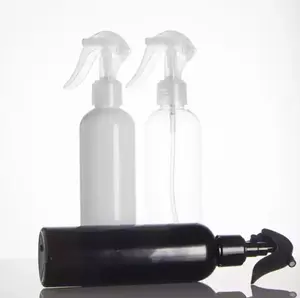 Botella cosmética personalizada de 200ml, botellas de spray transparentes de plástico para el cabello