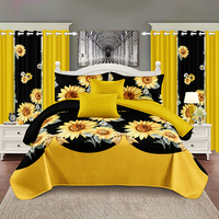 Ensemble de literie DL Premium 12 pièces, ensemble de couettes King Size avec taies d'oreiller et rideaux pour la maison, OEM personnalisé en gros