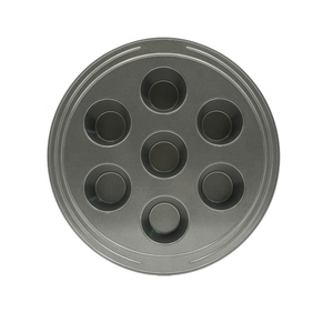 Moule à muffins de 7 tasses en acier épais, avec poignée large. Revêtement antiadhésif de qualité supérieure, idéal pour cuire des muffins et des cupcakes pour les fêtes - Product Image 6