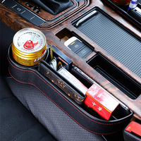 Offre Spéciale accessoires d'intérieur de voiture en cuir PU Console automobile organisateur de remplissage d'espace de siège avant organisateur d'espace de siège de voiture multifonctionnel