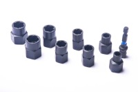 Extracteur de boulons industriel 9 pièces de 3/8 pouce avec finition sablée, garantie 1 an, fabriqué à Shanghai pour vis/boulons endommagés