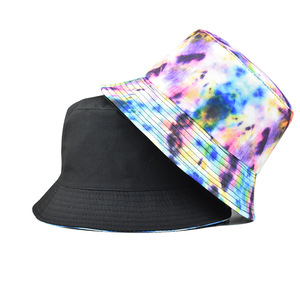 Expédition Rapide <span class=keywords><strong>RST</strong></span> Chapeau Bob Réversible Tie-Dye Personnalisé Arc-en-ciel Unisexe Homme Femme Mode Jeune Intrigue Pêcheur - Product Image 5