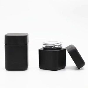 Frascos de Vidrio de Boca Ancha Negros de 3.5g, 5g y 7g, Paquete Múltiple, Laterales Rectos, Transparentes, a Prueba de Niños, para Almacenar Hierbas - Product Image 3