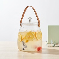 Carafe à eau froide de qualité alimentaire avec échelle graduée, pichet à boisson transparent pour la maison et le bureau