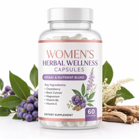 Capsules de bien-être à base de plantes pour femmes OEM avec agripaume, cohosh noir, vitamine B6, complément nutritionnel pour femmes