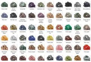 20 Tahun Pabrik Penjualan Laris 8Mm Manik-manik Batu Mulia Alami Populer Banded Faset Warna-warni Batu Akik Manik-manik Longgar untuk Membuat Perhiasan