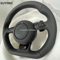 Volant en cuir de haute qualité pour Audi A3 A5 A6 A6l A4 A4l C8 Q5 Q7 Tt Rs3 Rs4 Rs5 S4 S5 B8 B8.5 B9 Volant de voiture