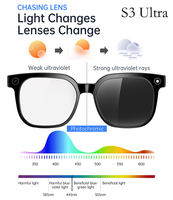 Lunettes intelligentes AIMB-S3 ULTRA avec caméra, appels vidéo HD 1080P, traduction en temps réel, diffusion en direct, capture de photos, lunettes de soleil