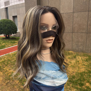 Perruques en fibres synthétiques Julianna Wholesale, résistantes à la chaleur, effet ombré naturel, ondulées, 13x6 Futura, perruques synthétiques à <span class=keywords><strong>dentelle</strong></span> frontale - Product Image 1