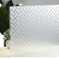 Statisch haftende, selbstklebende, explosionsgeschützte, moderne Fensterfolie, abnehmbare Sichtschutzfolie für Glastüren, PVC, transparent, dekorativ, hitzebeständig
