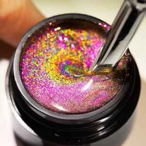 Esmalte de Uñas Magnético Rosa Brillante Efecto Ojo de Gato, Gel Láser Colorido, Holográfico Plateado Semipermanente - Product Image 4