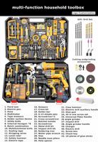 Kit d'outils multifonction pour réparation d'appareils électroménagers : Clé à molette, tournevis, meuleuse d'angle, perceuse sans fil, kit combiné électrique et de quincaillerie