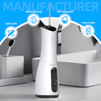 Hydropulseur dentaire IPX7 étanche, rechargeable par USB, sans fil, portable, jet électrique pour le nettoyage des dents, fil dentaire avec 5 buses