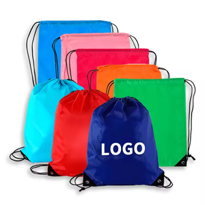 Sac à dos à cordon en polyester pour marathon, gym, voyage, sport, avec logo personnalisé, sac à dos cadeau en polyester 210D - Product Image 1