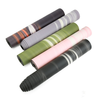 Nouveauté : Tapis de yoga personnalisés givrés, marque privée, long tapis de yoga en PU marbré, caoutchouc naturel