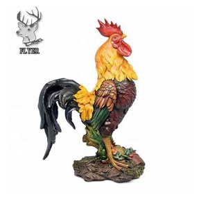Fábrica de China proveedor vida resina tamaño de pollo Gallo estatuilla estatua <span class=keywords><strong>en</strong></span> la escultura para la venta con precio barato - Product Image 6