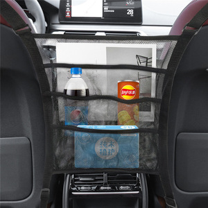 Car Mesh <b>Storage</b> Bag 4-7 Compartments Non-Woven Fabric <b>Seat</b> Back Organizer For Car Interior <b>Storage</b> - Product Image 1