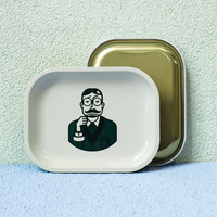 Plateau à rouler en métal personnalisé 18x14cm, petit plateau à rouler pour tabac, accessoire pour fumeurs