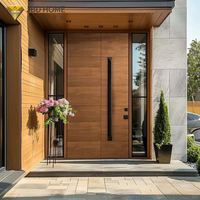 Porte d'entrée pivotante moderne en aluminium, extérieure, de luxe, pour maison principale, villa, noire, sur mesure, grande taille, robuste, qualité supérieure