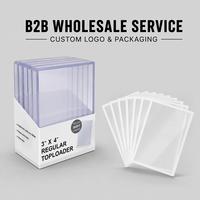 Protège-cartes rigides en PVC 3x4 pouces 360PT, personnalisables, résistants aux UV et anti-poussière, pour cartes de visite et cartes à collectionner, lot de 25