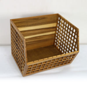 Multifunzione marrone in legno di bambù per libri di riviste supporto per ufficio Desktop da salotto posta organizzatore cestini - Product Image 5