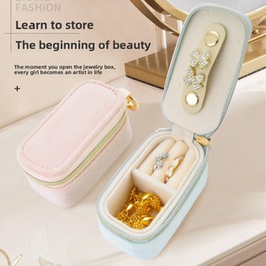 New Mini Jewelry Organizer Portable Hanging Velvet Box Cute Accessory <b>Case</b> - Product Image 1
