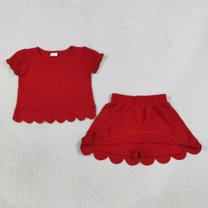 Nuevo Conjunto de Ropa de Dos Piezas para Bebés Niñas, Top de Manga Corta con Falda de Volantes a Juego - Product Image 2