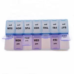 Caja para guardar pastillas de 7 días con diseño único de primavera, caja de almacenamiento de viaje