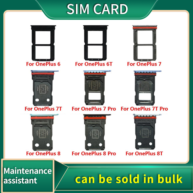 Sim Card Tray Slot Adapter Holder For OnePlus 6 6T 7 7T 8 Pro 8T Repair Parts
