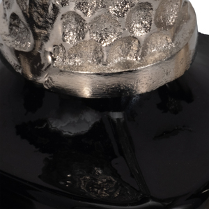 Set di vasi in vetro moderni decorativi per tavolo, casa, soggiorno, pezzo d'accento, finitura sfumata nero-argento - Product Image 5