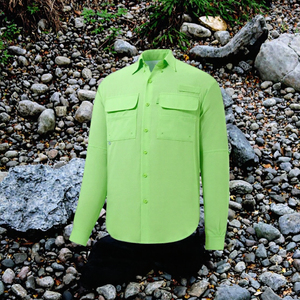 Men's Long Sleeve UV Fishing <b>Shirt</b> Quick Dry Cooling Button Down Collar Casual Outdoor <b>Hiking</b> - Product Image 3