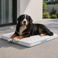 Cabin Porch Morning Hundebettmatratze mit flachem Einstieg, gesteppter Schlafoberfläche, Outdoor-Haustierkissen für extra große Hunde