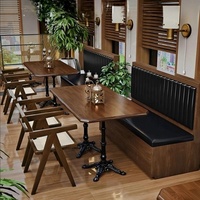 Vente en gros OEM ODM de mobilier de restauration en bois, configuration de sièges, café, banquet, restaurant commercial, meubles de salle à manger, ensemble de tables et de chaises