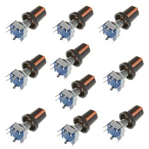 Encodeur rotatif Anmbest 20 mm 5 broches 360 degrés avec bouton poussoir et capuchon orange pour le contrôle de circuit - Product Image 1