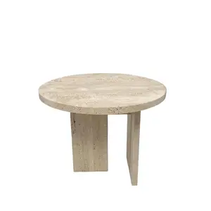 Italy Travertine coffee tables for home luxury living room side tables travertine round coffee table