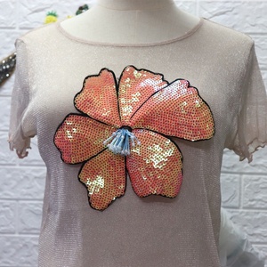 Colorful Handmade Bead Flower Patches <strong>Sequin</strong> Sew on Applique for T Shirt Formal Dress Underwear <strong>Bra</strong> - Product Image 4
