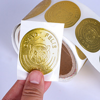 Autocollant Étiquette Rond Personnalisé Scellage Impression Papier Synthétique Imperméable Vinyle Adhésif Rouleau d'Autocollants Logo Rond pour Alimentaire