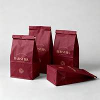 Sacs d'emballage en papier kraft biodégradables personnalisés, écologiques, imprimés avec logo, pour café, sandwichs et aliments à emporter