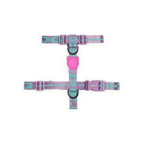Pettorina Ad H Aura Dog Harness Purple Teal Pattern Adjustable Fit - Product Image 2