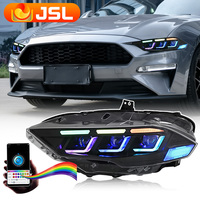 Feux de voiture JSL, phares LED, projecteur, feux de jour, accessoires automobiles pour Ford Mustang RGB 2018-2022