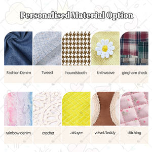 Harnais pour chien de dressage avec logo personnalisé harnais tricoté avec marguerite jaune collier de laisse ensemble distributeur de sacs à crottes bandana noeud papillon - Product Image 4