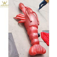 Homard gonflable géant de 3 m, écrevisse gonflable, crevettes gonflables, créatures marines à vendre